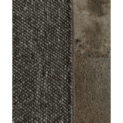 Sarek gråbrun - handvävd ullmatta