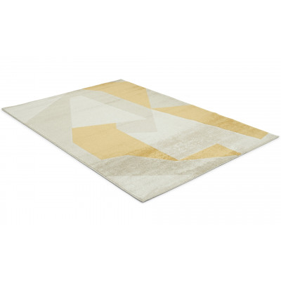 Florence Abstrakt natur/gul - maskinvävd matta