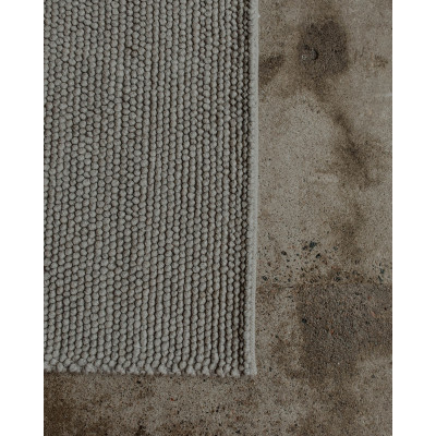 Sarek natural grey - handvävd ullmatta