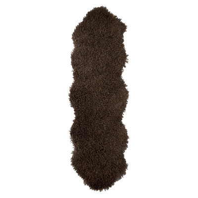 Wooly brown - konstgjort dubbelt fårskinn
