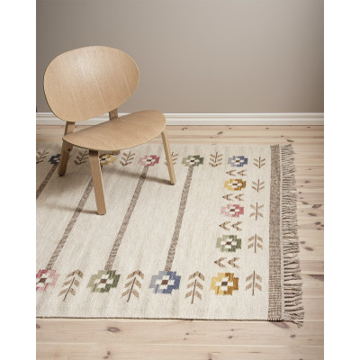 Victoria nature/multi - handvävd ullmatta