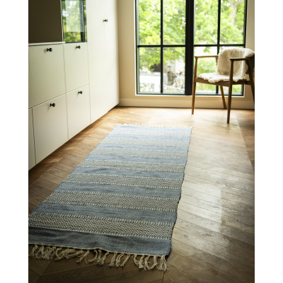 Freya blå - trasmatta