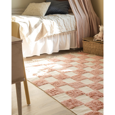 Holly dusty pink - bomullsmatta