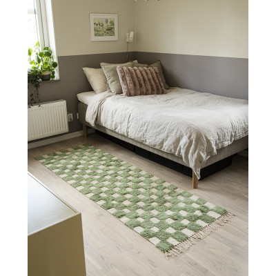 Holly grön - bomullsmatta