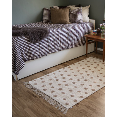 Prick taupe - bomullsmatta