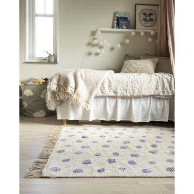 Prick lila - bomullsmatta