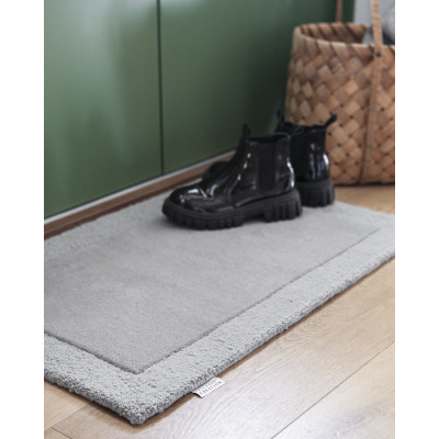 Plain ljusgrå - dörrmatta