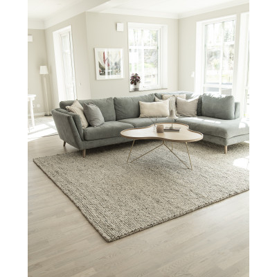 Lovik natur - handvävd ullmatta