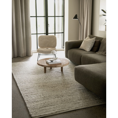 Vidd natur - handvävd ullmatta