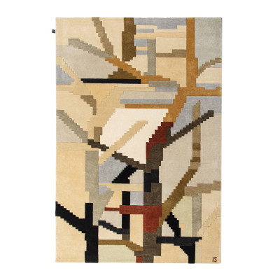 Vårvinter - handknuten matta