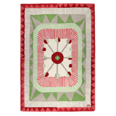Zigzag red - handtuftad matta