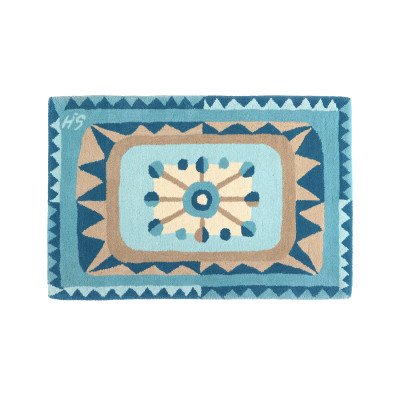 Zigzag blue - dörrmatta